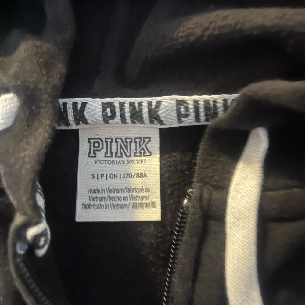 Victoria's Secret Black Hoodie with PINK Logo - Picture 2 of 2